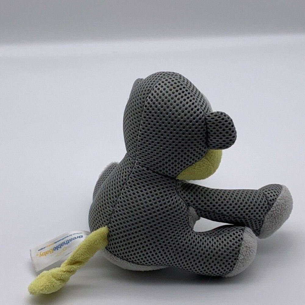 Breathable Baby Rattle Monkey Grey Mesh Plush - Picture 5 of 8
